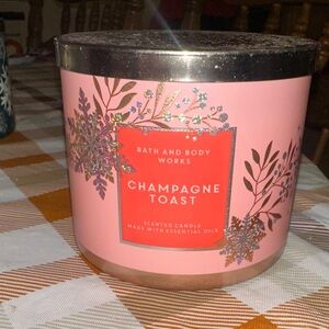 Bath & Body Works Champagne Toast Candle - Pink and Red